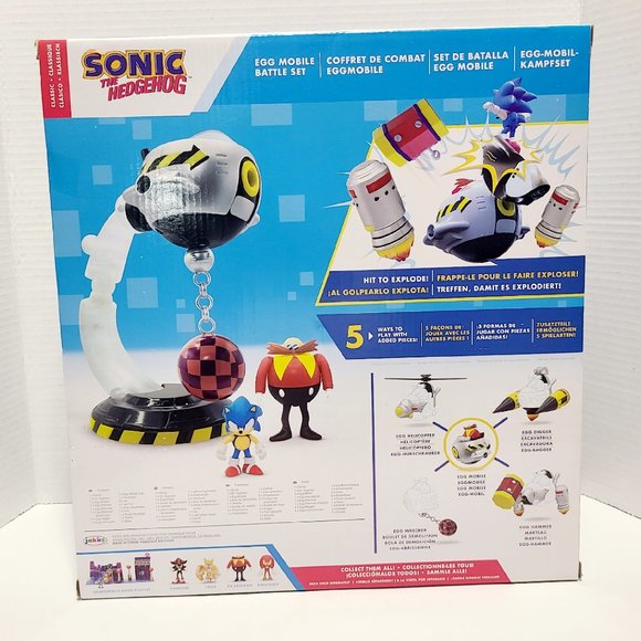 Sonic the Hedgehog 14PC Egg Mobile Battle Playset Jakks Pacific Toy - Picture 2 of 11